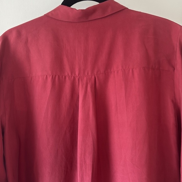 Gudrun Sjoden Red Silk Button Down Blouse L - Picture 10 of 10